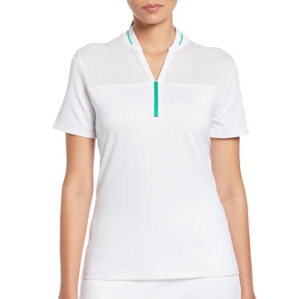 Callaway White Women's Mesh Block Golf Top